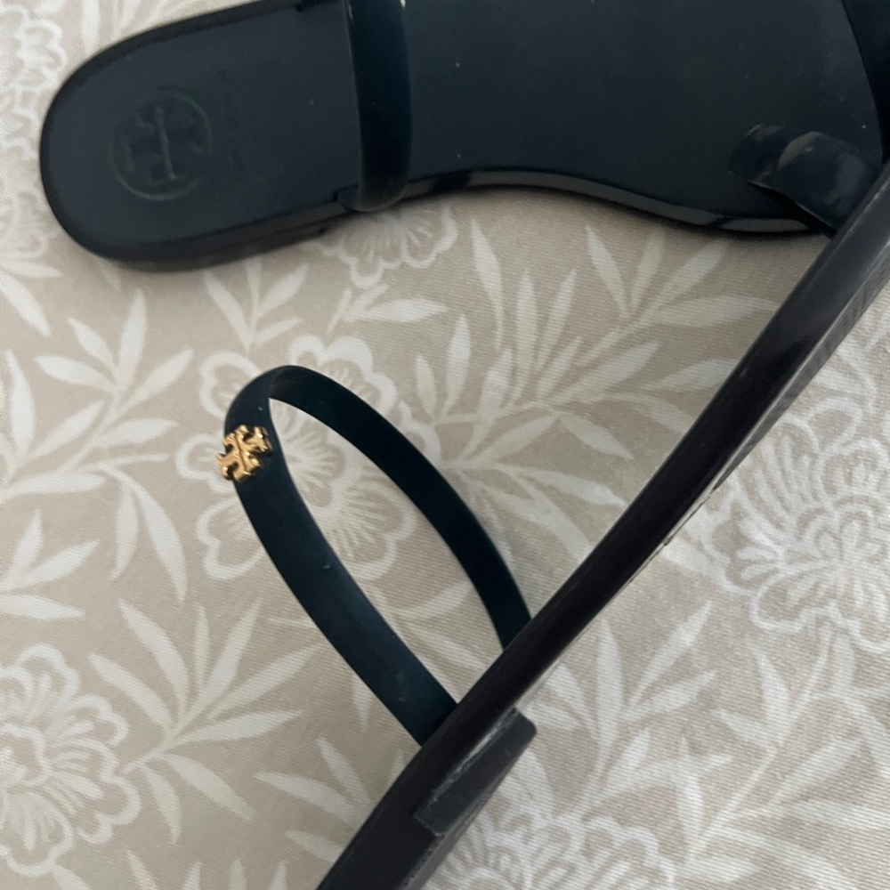 Tory Burch Jelly Slide Sandals Navy Blue 7